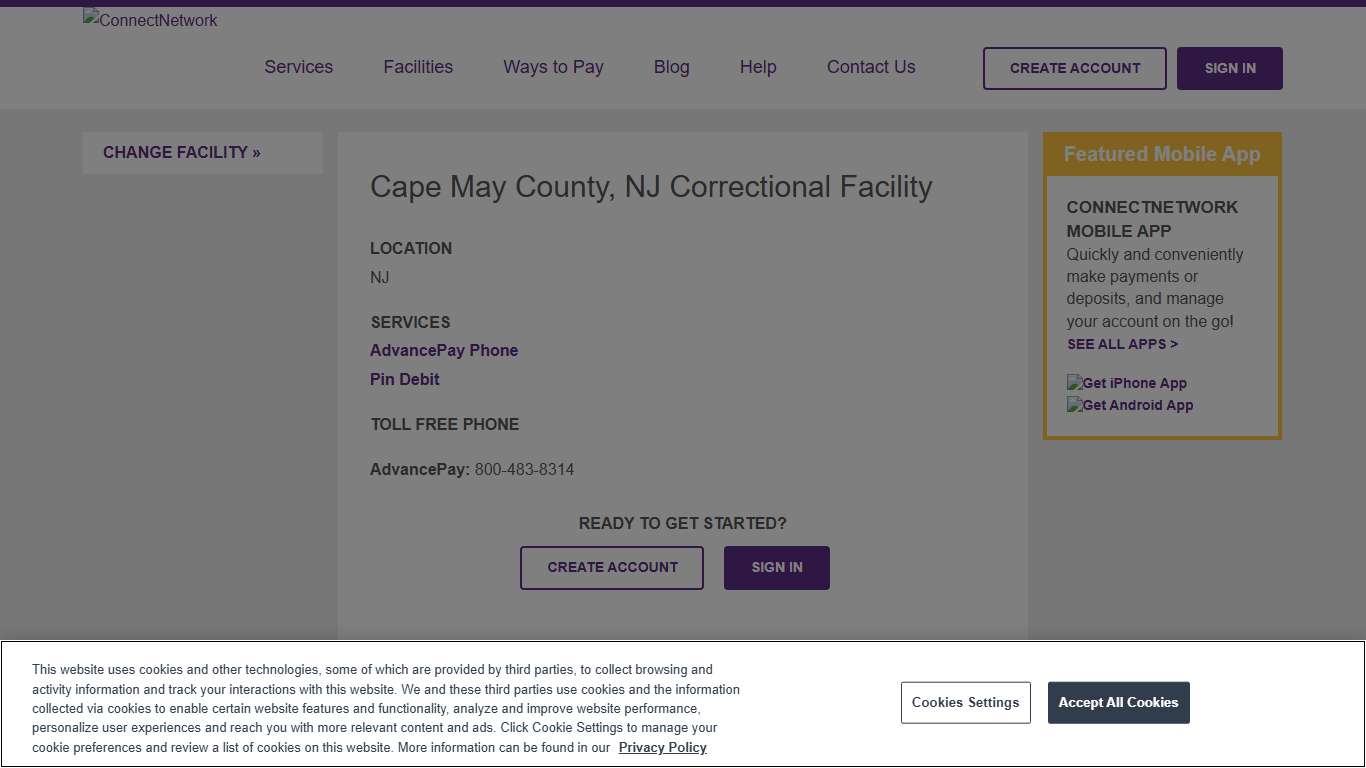Cape May County, NJ Correctional Facility ConnectNetwork